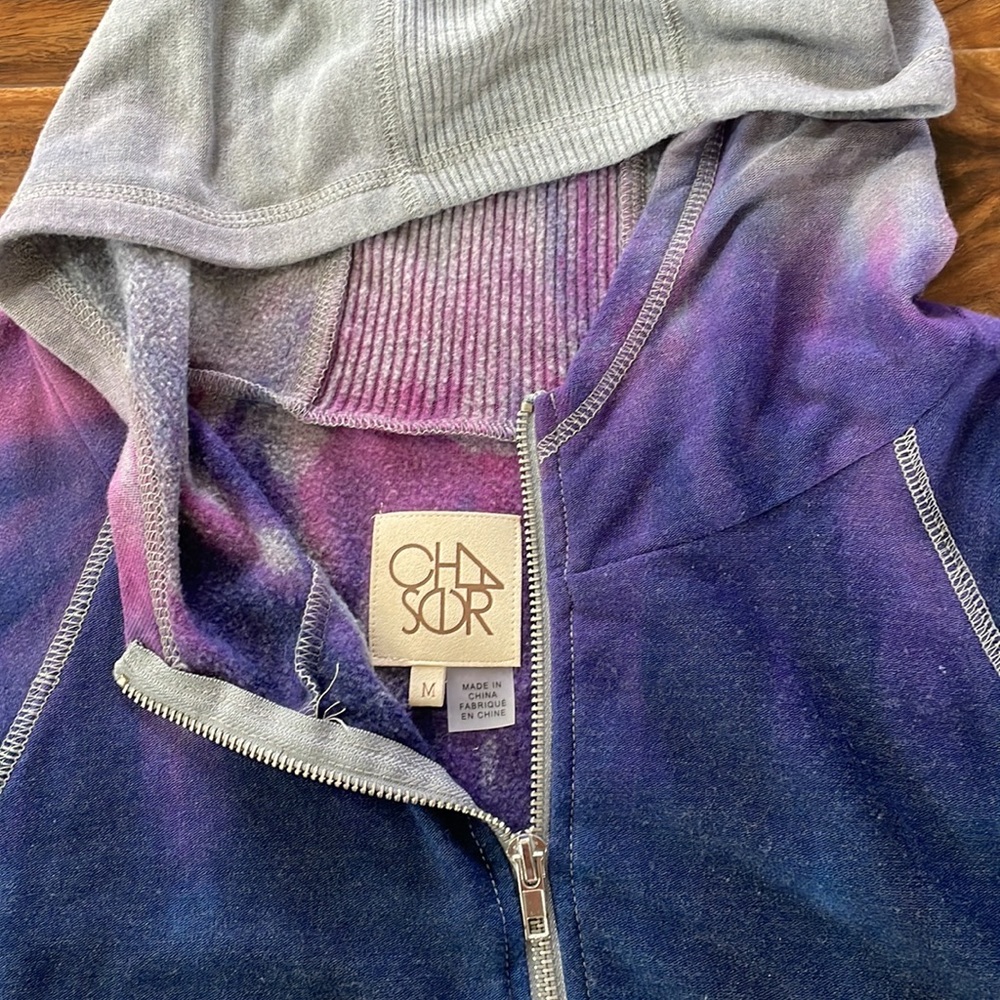 Chaser size medium zip up hooded sweatshirt!
